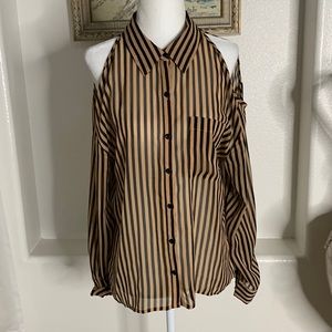 I Love HB1 sheet cold shoulder top